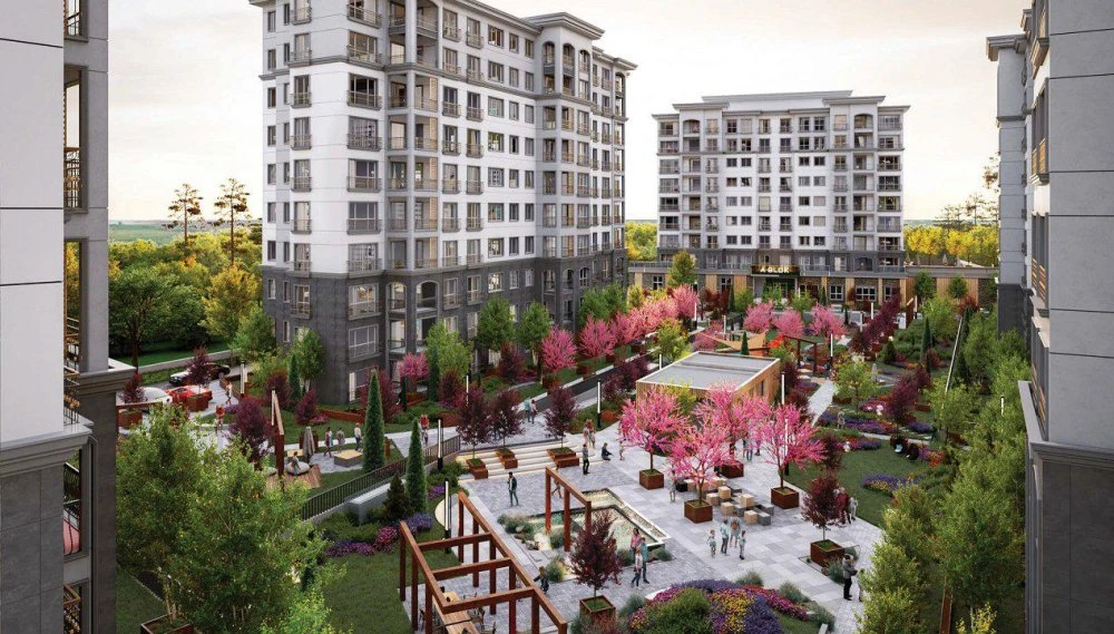 Новая резиденция с бассейном и зелеными зонами рядом со станциями метро и автомагистралями, Стамбул, Турция