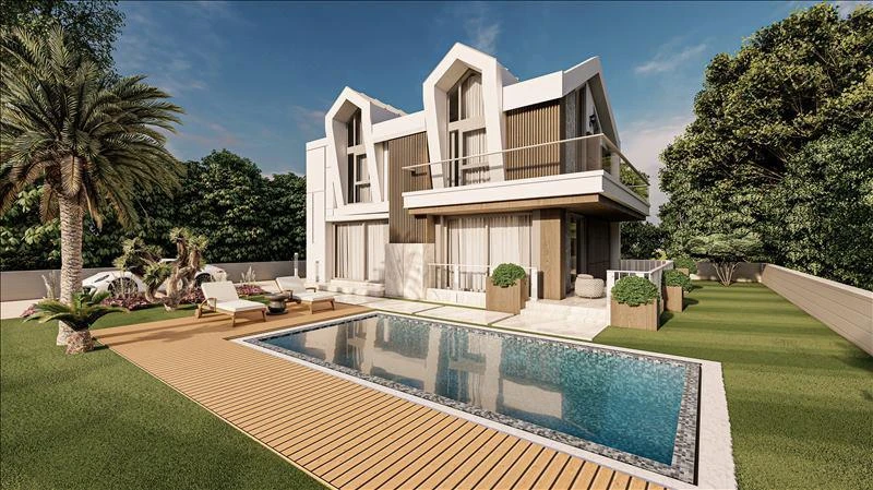 Новый комплекс вилл с бассейнами и бизнес-центром в пригороде Стамбула, Турция