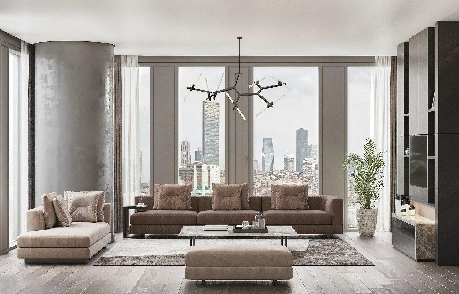 Новая охраняемая резиденция с отелем и зонами отдыха рядом со станцией метро и автомагистралью, Стамбул, Турция