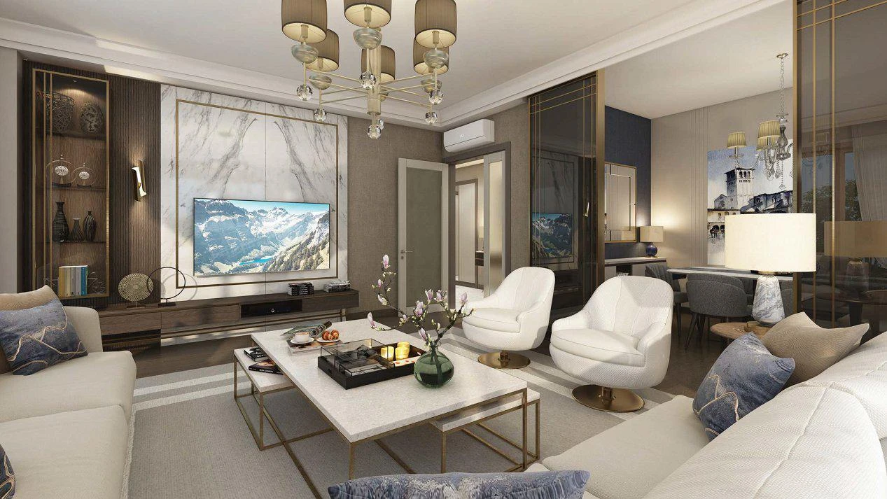 Новая резиденция с бассейном и зелеными зонами рядом со станциями метро и автомагистралями, Стамбул, Турция