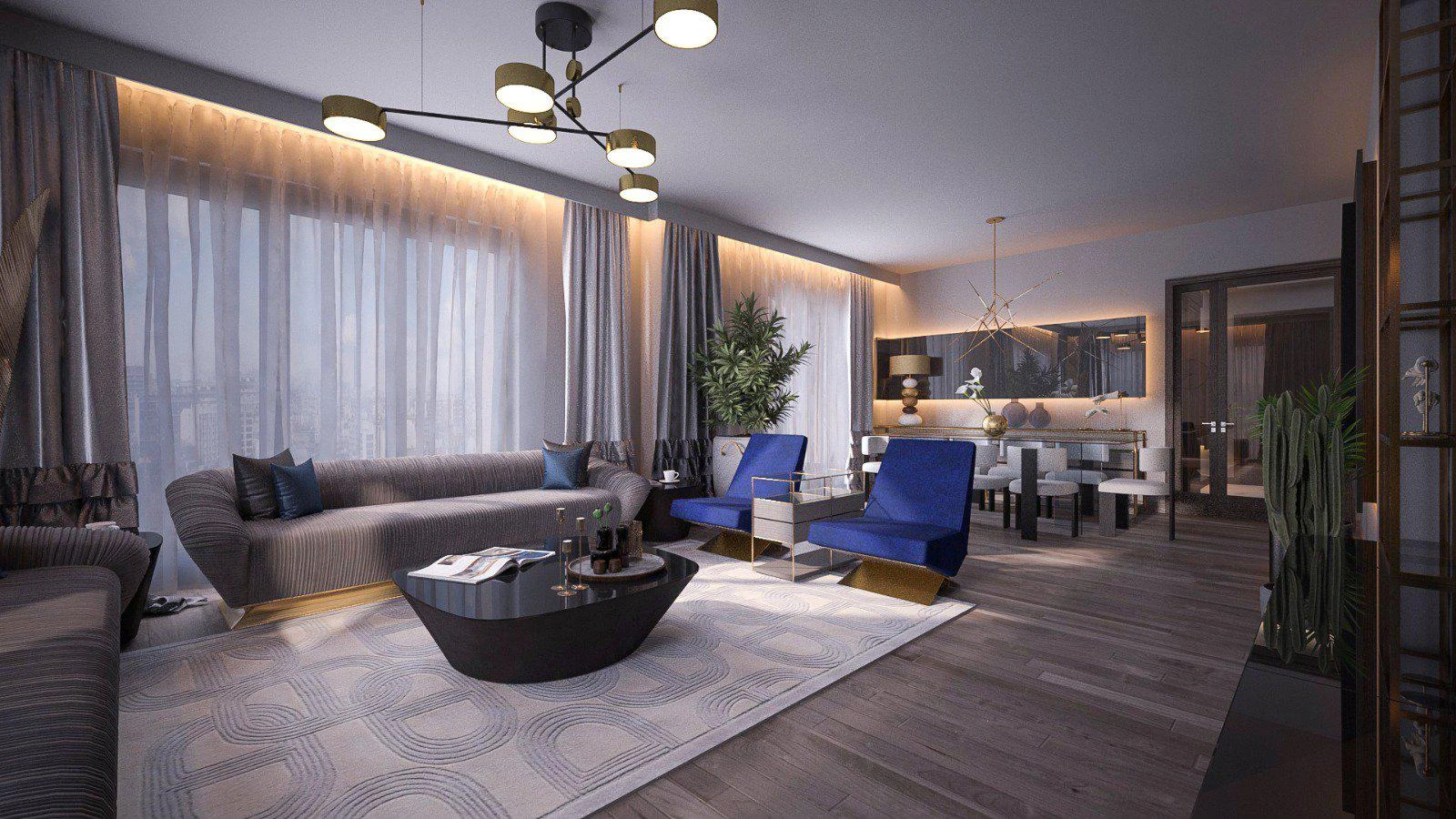 Просторные апартаменты с бассейнами и видом на озеро, Стамбул, Турция