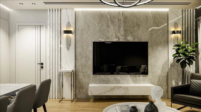 Новая резиденция с бассейном и зеленой зоной, Стамбул, Турция