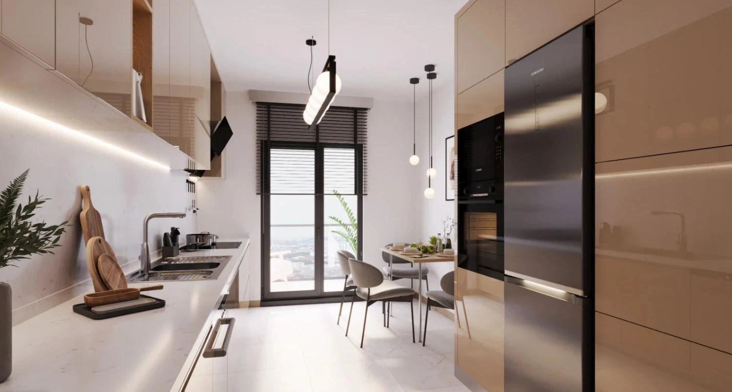 Новая резиденция с бизнес-центром, бассейном и зеленой зоной рядом со станцией метро и центром города, Стамбул, Турция