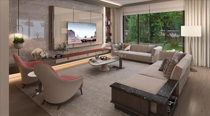 Новая резиденция с бассейнами, зелеными зонами и полем для гольфа, Стамбул, Турция