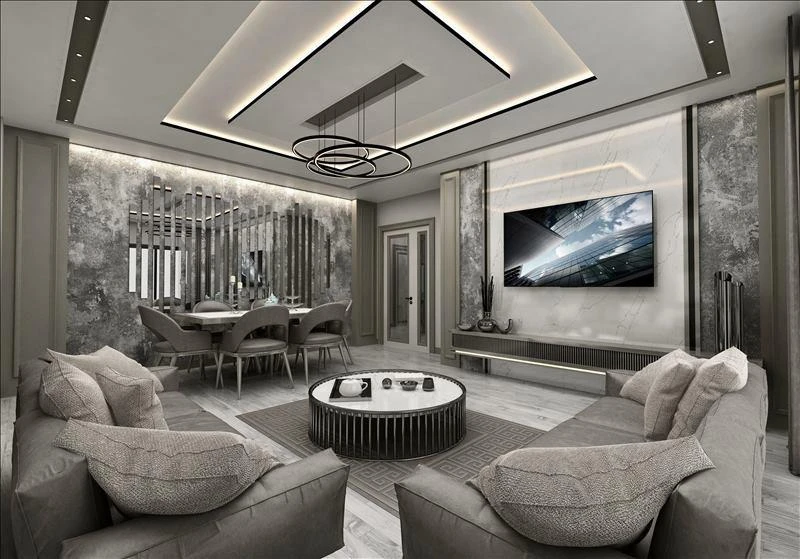 Новая малоэтажная резиденция с бассейнами в живописном районе, Стамбул, Турция