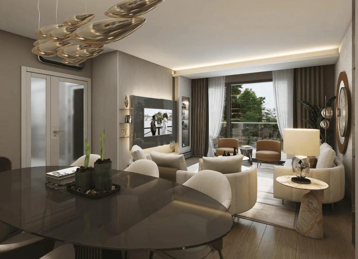 Новая охраняемая резиденция с бассейнами, зелеными зонами и фитнес-центром, Стамбул, Турция