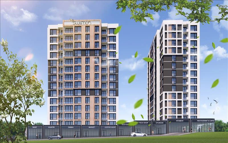 Новая охраняемая резиденция с бассейнами и зеленой зоной рядом со станцией метро и автомагистралями, Стамбул, Турция