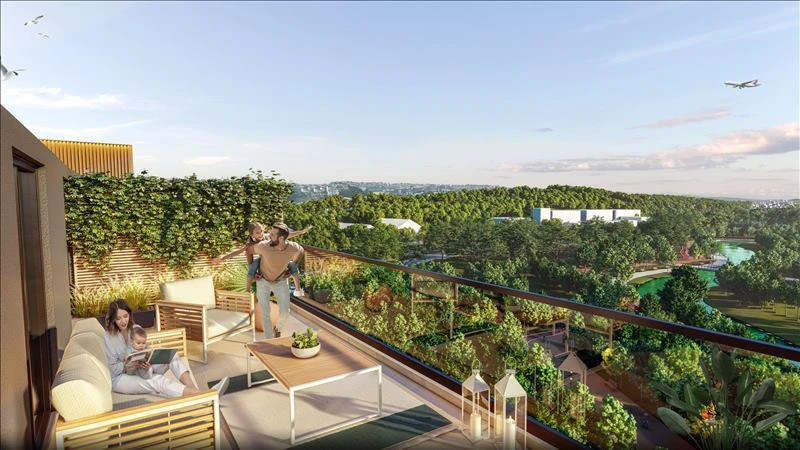 Новая резиденция с бассейнами рядом с аэропортом и автомагистралью, Стамбул, Турция