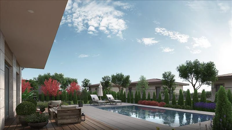 Новый комплекс вилл с бассейнами и круглосуточной охраной рядом с автомагистралью, Стамбул, Турция