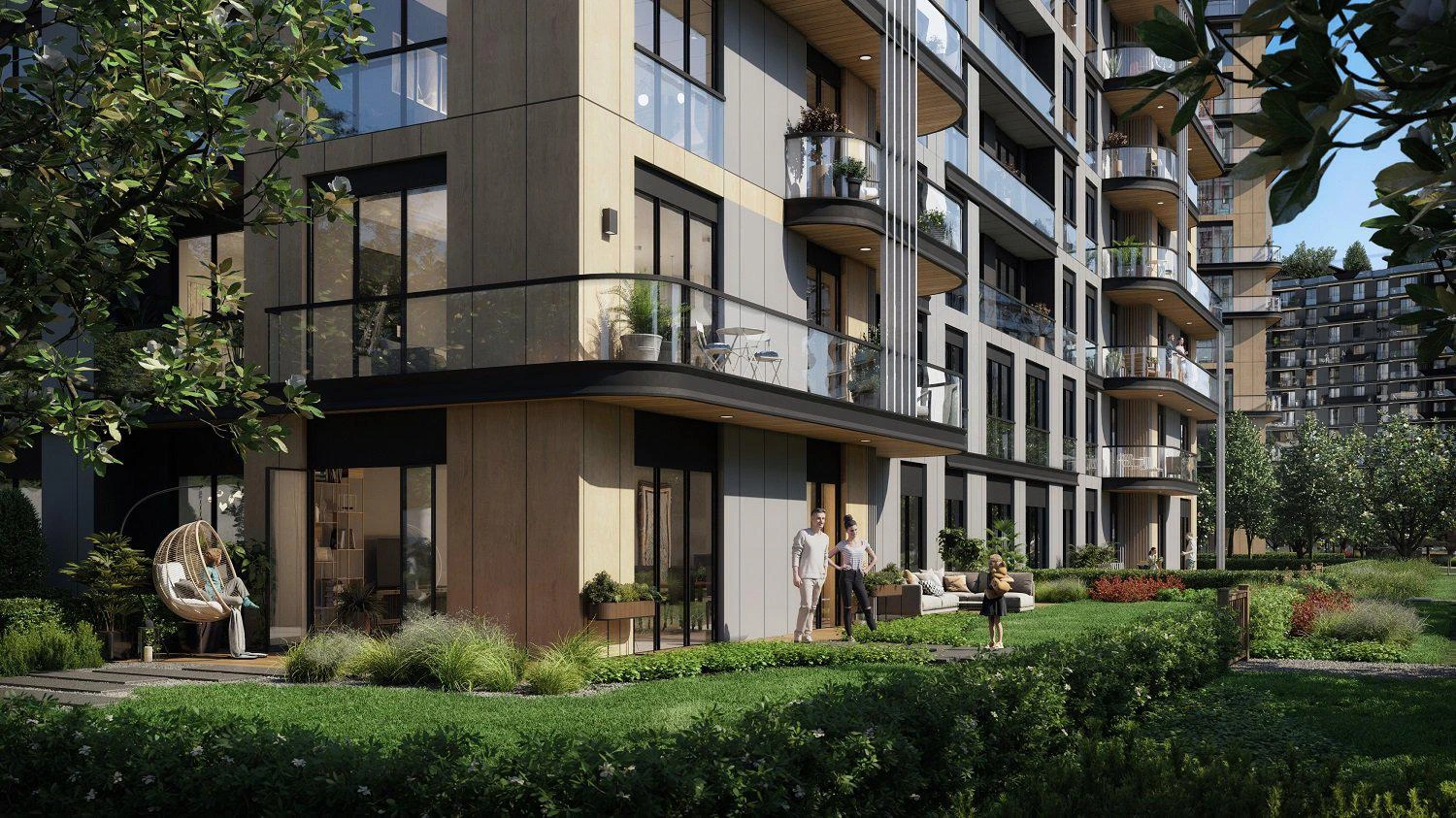 Новая резиденция с зеленой зоной и бассейнами в престижном районе, рядом с центром города, Стамбул, Турция