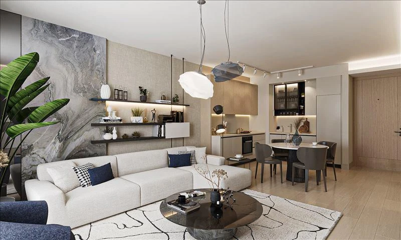 Новая резиденция с бассейном и зеленой зоной рядом со станцией метро, Стамбул, Турция