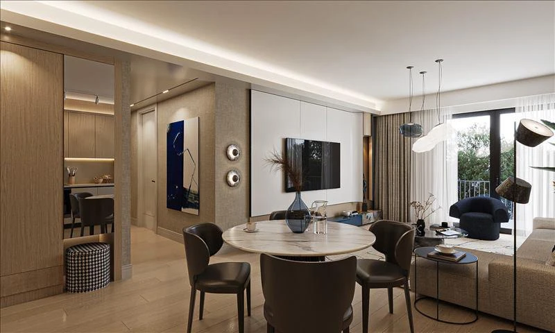 Новая резиденция с бассейном и зеленой зоной рядом со станцией метро, Стамбул, Турция