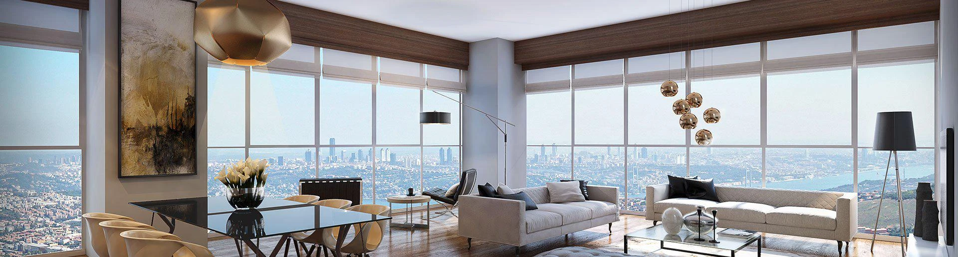 Жилой комплекс с видом на сад и озеро, недалеко от телебашни Чамлыджа, Умрание, Стамбул, Турция