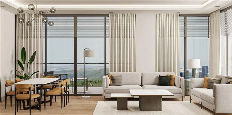 Новая резиденция с бассейном и зелеными зонами рядом с лесом, Стамбул, Турция