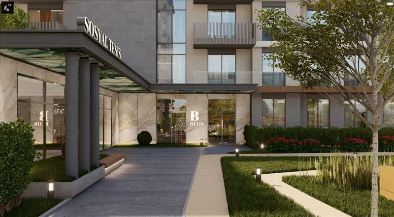 Новая резиденция с бассейном и торговой улицей рядом со станциями метро, Стамбул, Турция