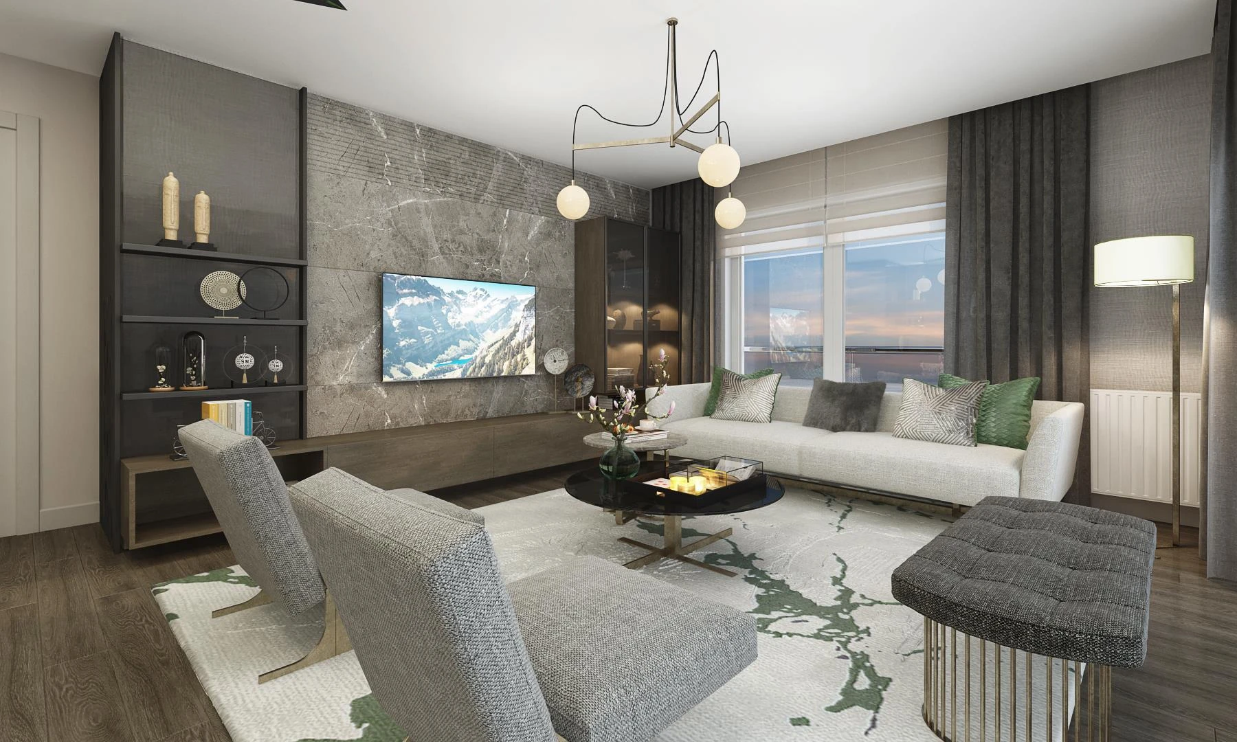 Новый жилой комплекс рядом с пристанью для яхт, в резиденции с бассейнами, конным клубом, ресторанами, Стамбул, Турция