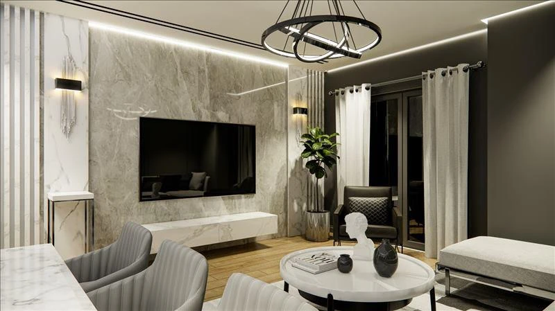 Новая резиденция с бассейном и зеленой зоной, Стамбул, Турция