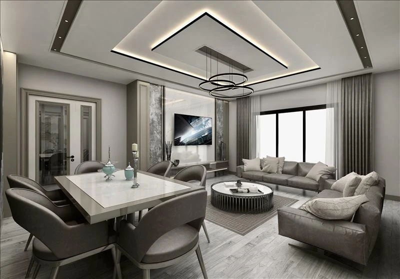 Новая малоэтажная резиденция с бассейнами в живописном районе, Стамбул, Турция