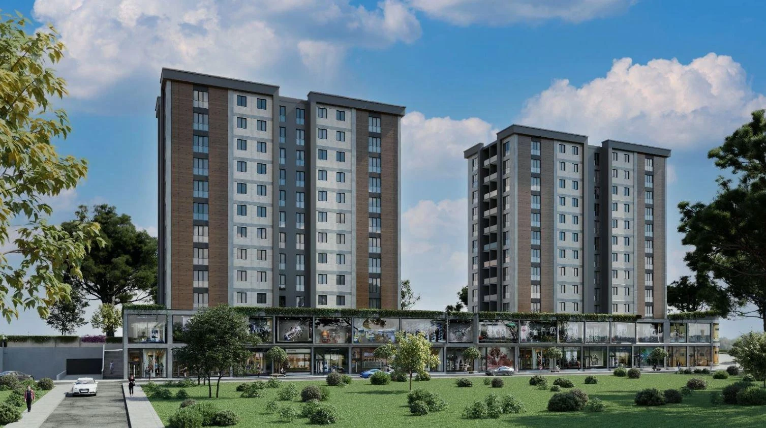 Новая резиденция с бизнес-центром, бассейном и зеленой зоной рядом со станцией метро и центром города, Стамбул, Турция