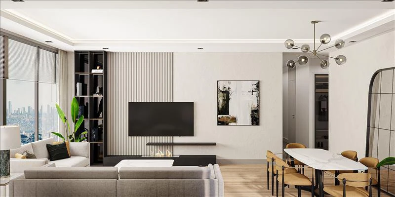 Новая резиденция с бассейном и зелеными зонами рядом с лесом, Стамбул, Турция