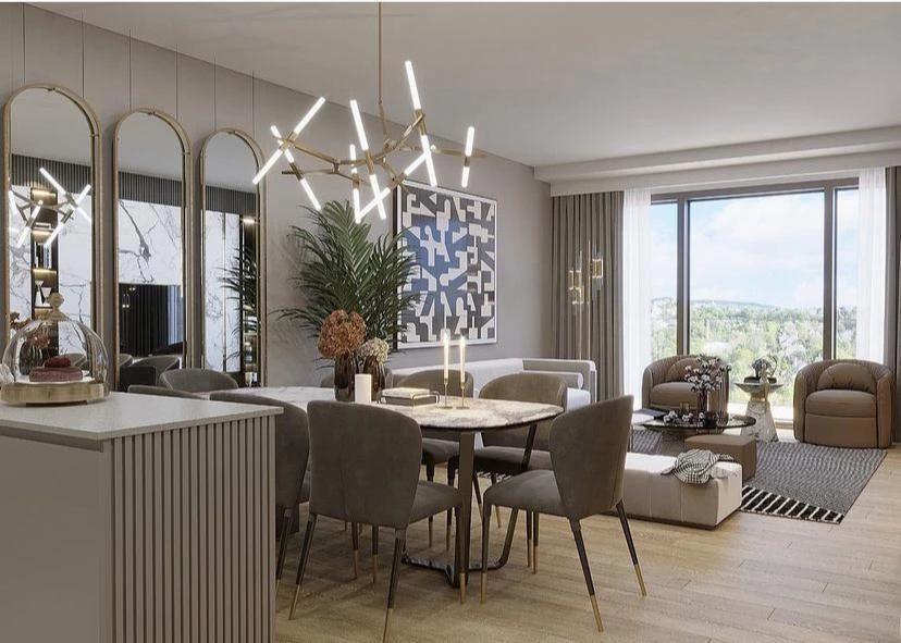 Высотная резиденция Acar Verde Residences с аквапарками и ресторанами, в престижном зеленом районе, Стамбул, Турция