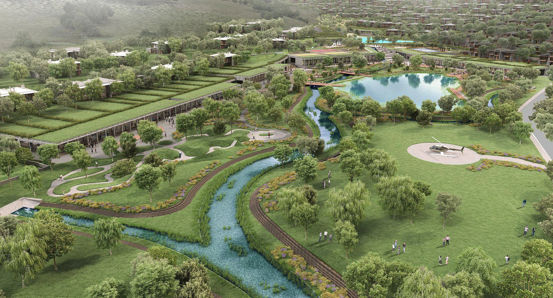 Виллы с бассейнами и спортивным клубом, с видом на лес и Черное море, Рива, Бейкоз, Стамбул, Турция