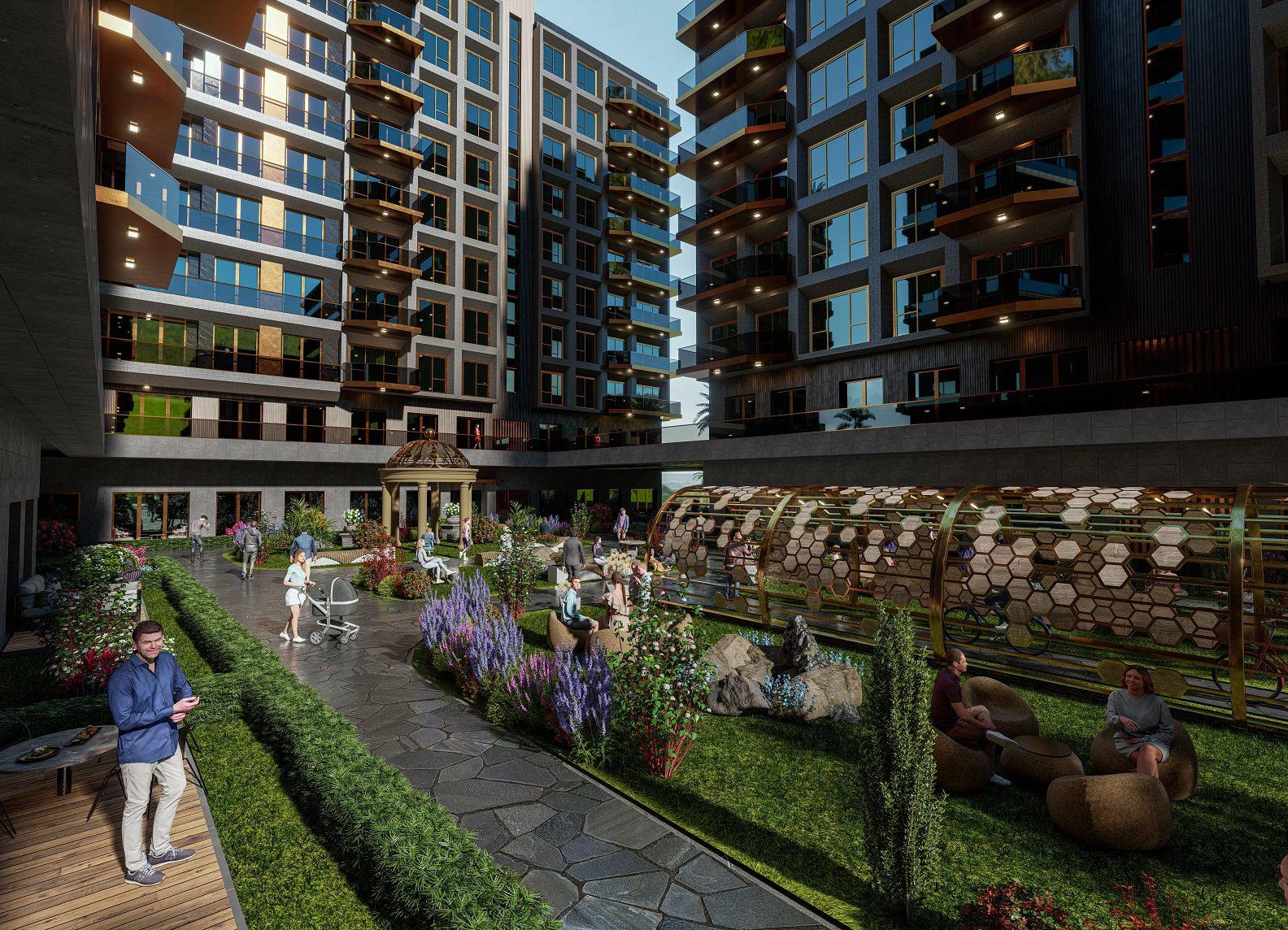 Резиденция с бассейном, садом и фитнес-центром, Стамбул, Турция