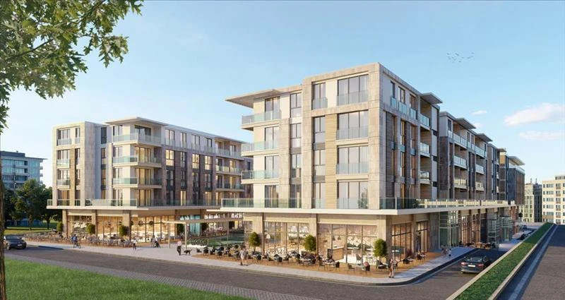 Малоэтажная резиденция с торговым центром и отелем рядом с автомагистралью и станцией метро, Стамбул, Турция