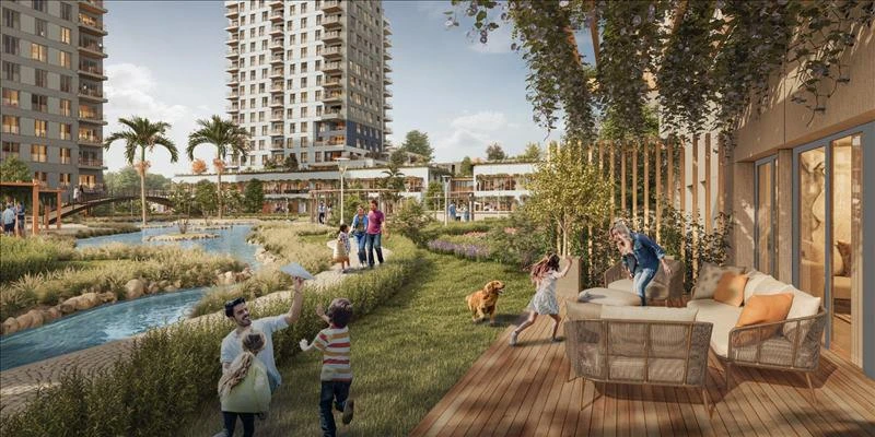 Новая резиденция с бассейнами, зелеными зонами и спа-центром рядом с автомагистралями, Стамбул, Турция