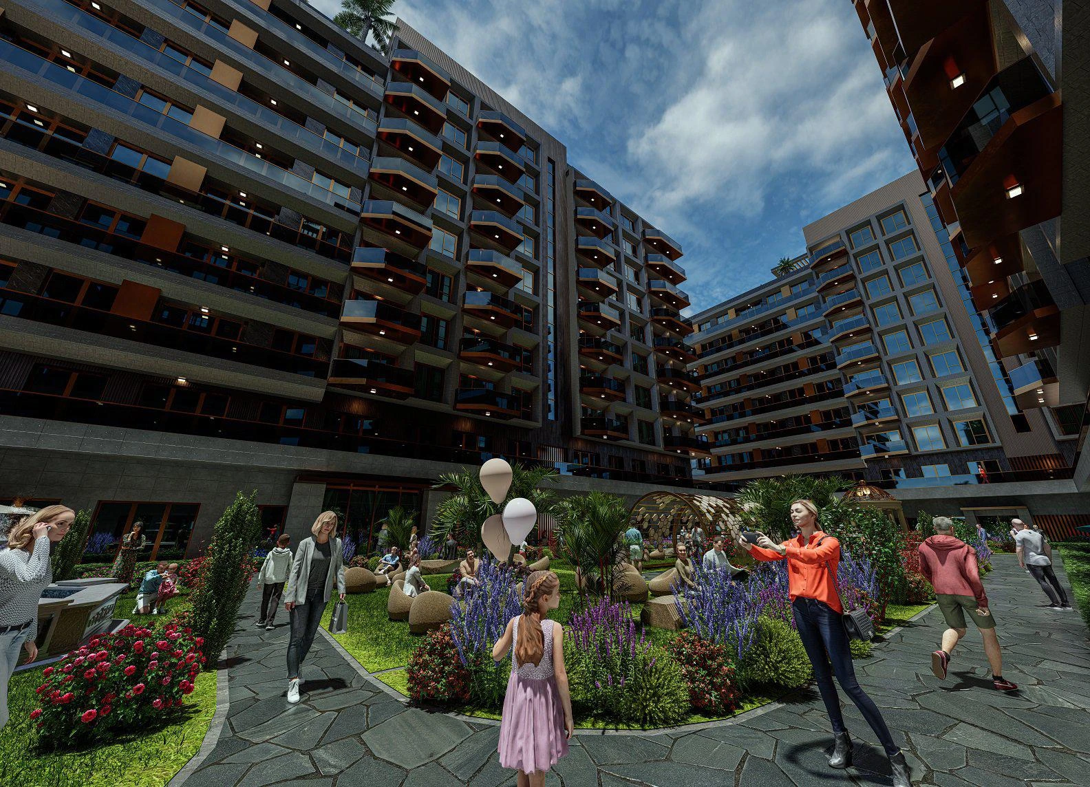 Резиденция с бассейном, садом и фитнес-центром, Стамбул, Турция