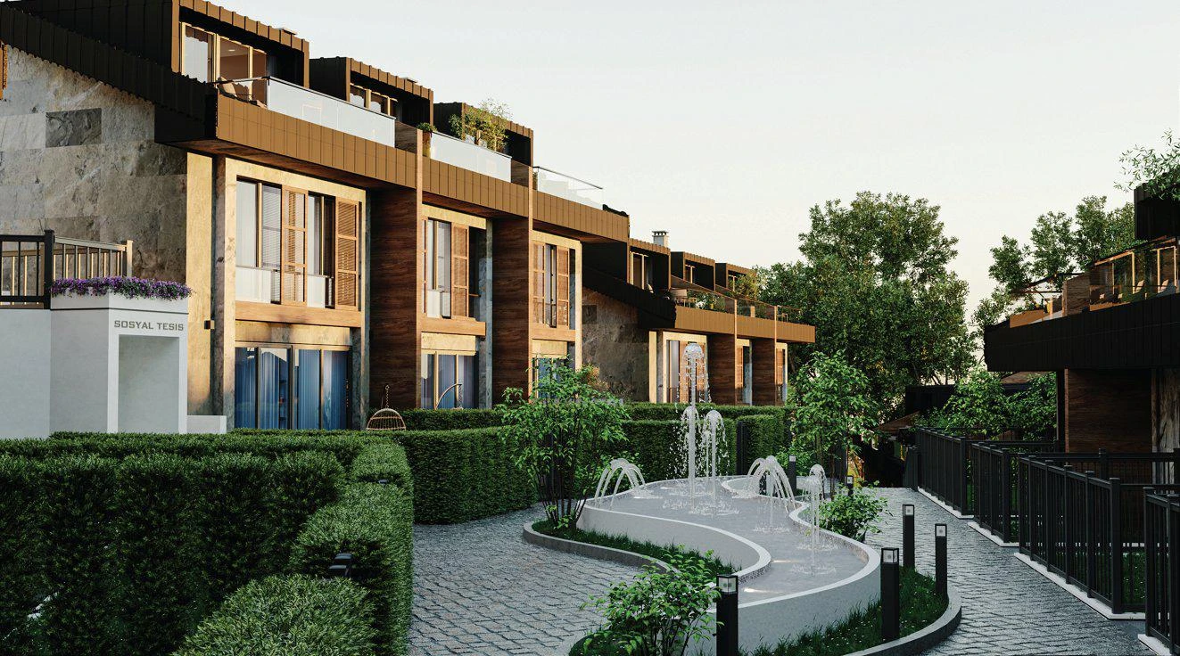 Комплекс вилл с бассейном и садами, Стамбул, Турция