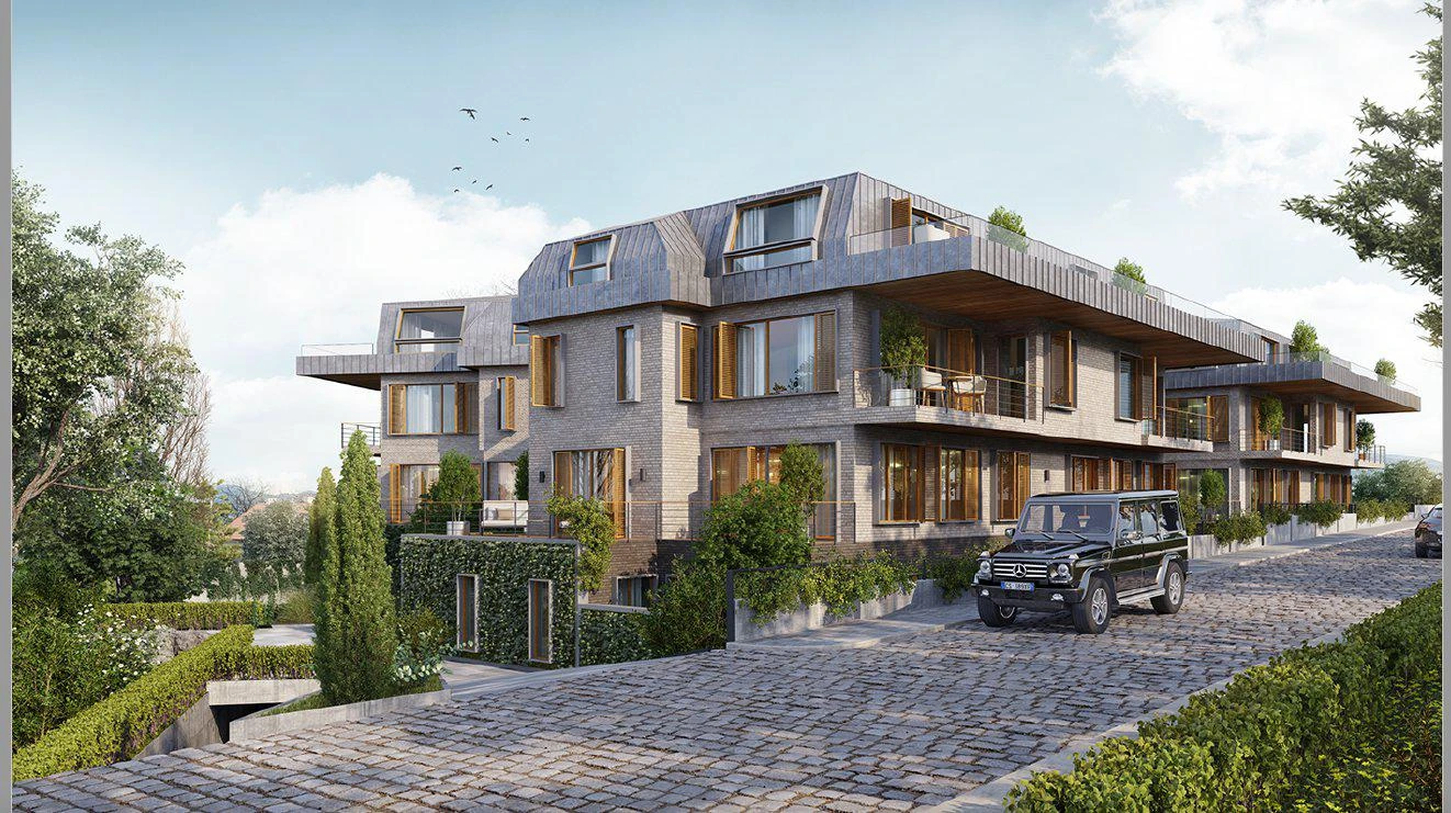 Жилой комплекс с бассейном, садом, небольшими озерами, в тихом районе, Ускюдар, Стамбул, Турция