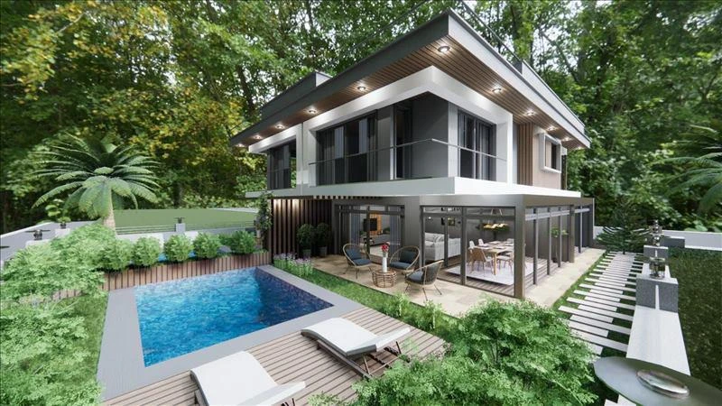 Комплекс вилл с бассейнами, садами и панорамными видами, Стамбул, Турция