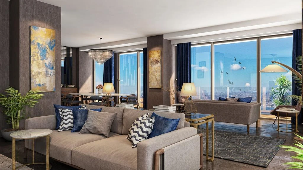 Высотная резиденция Acar Verde Residences с аквапарками и ресторанами, в престижном зеленом районе, Стамбул, Турция