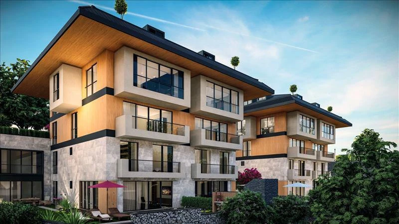 Новая малоэтажная резиденция с бассейнами, Стамбул, Турция