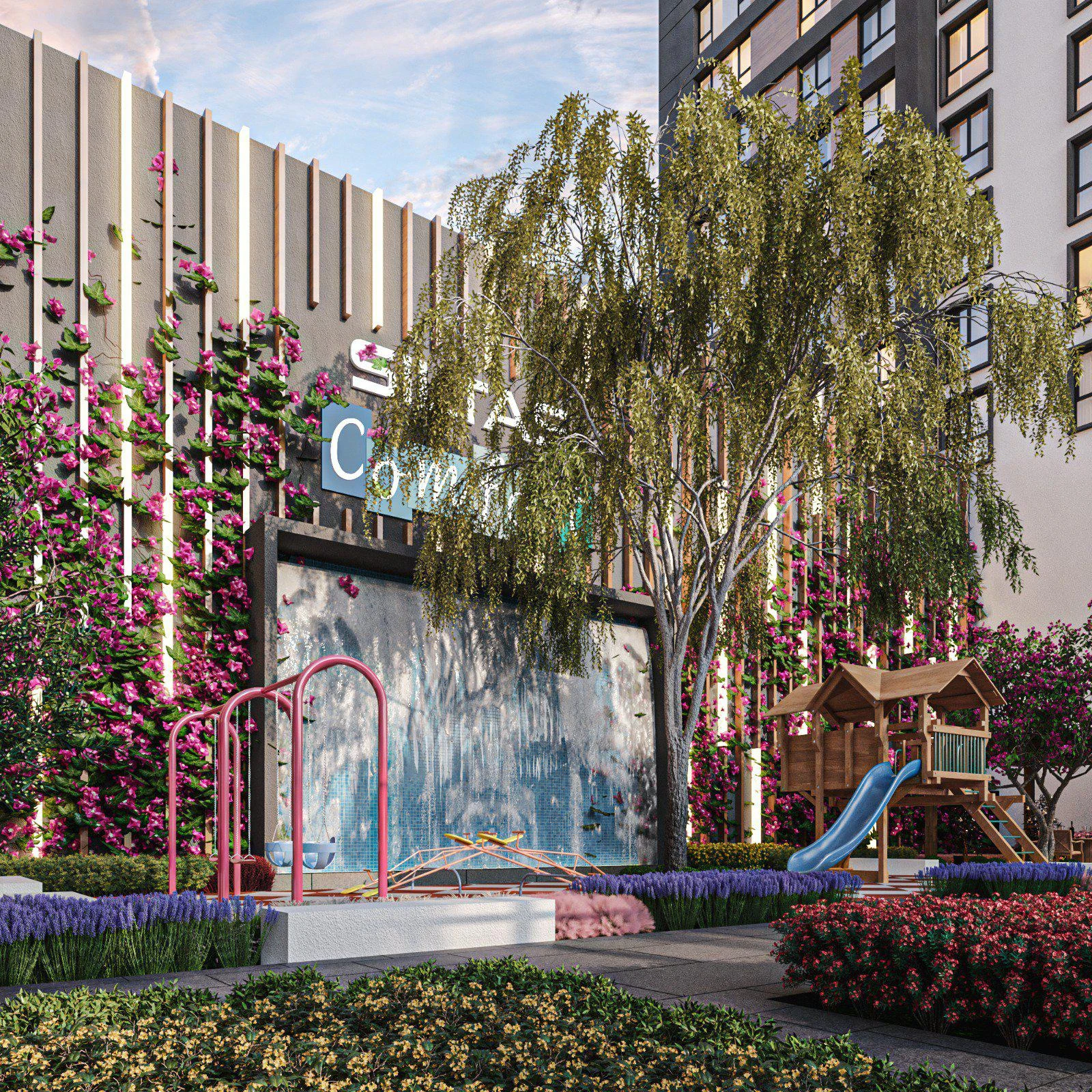 Жилой комплекс с бассейном и фитнес-центром, рядом с лесом Айдос, Санджактепе, Стамбул, Турция