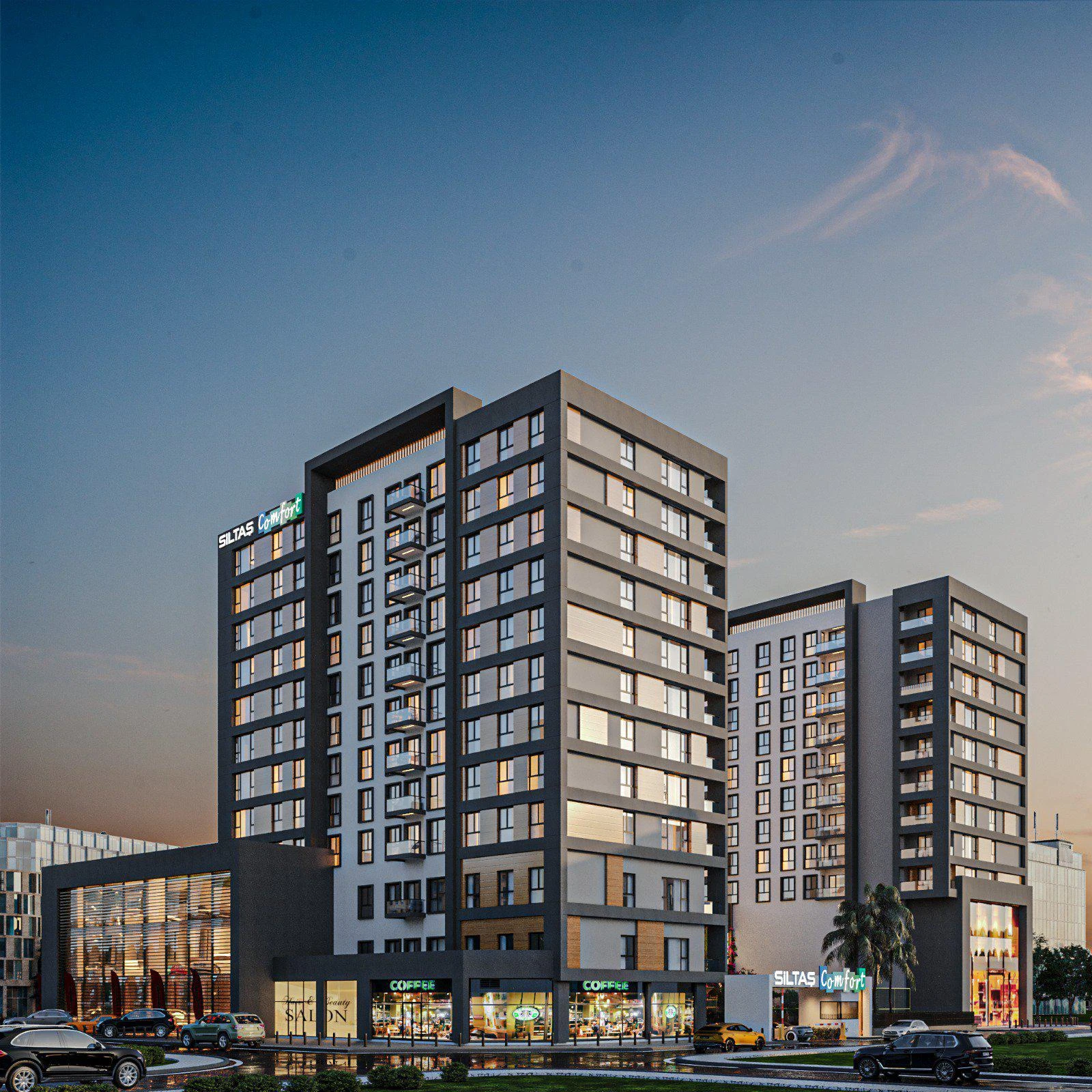 Жилой комплекс с бассейном и фитнес-центром, рядом с лесом Айдос, Санджактепе, Стамбул, Турция