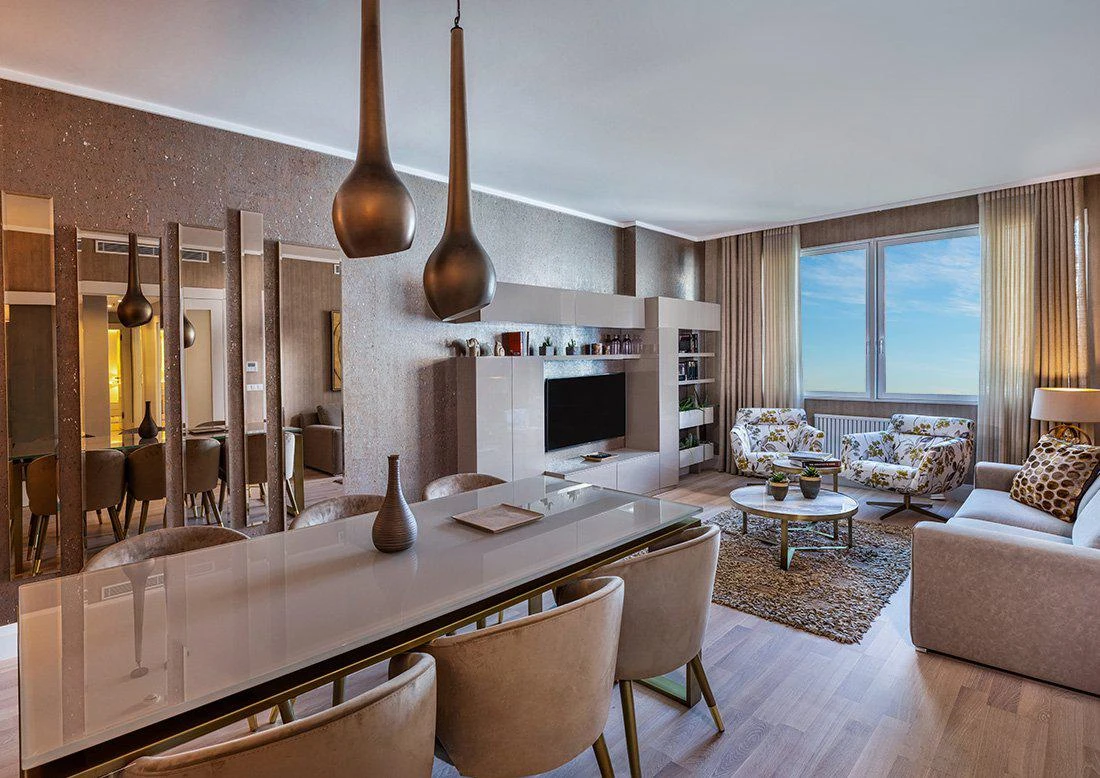 Новые апартаменты в высотной резиденции с бассейнами и спа, Стамбул, Турция