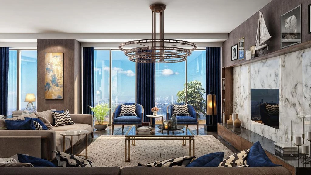 Высотная резиденция Acar Verde Residences с аквапарками и ресторанами, в престижном зеленом районе, Стамбул, Турция