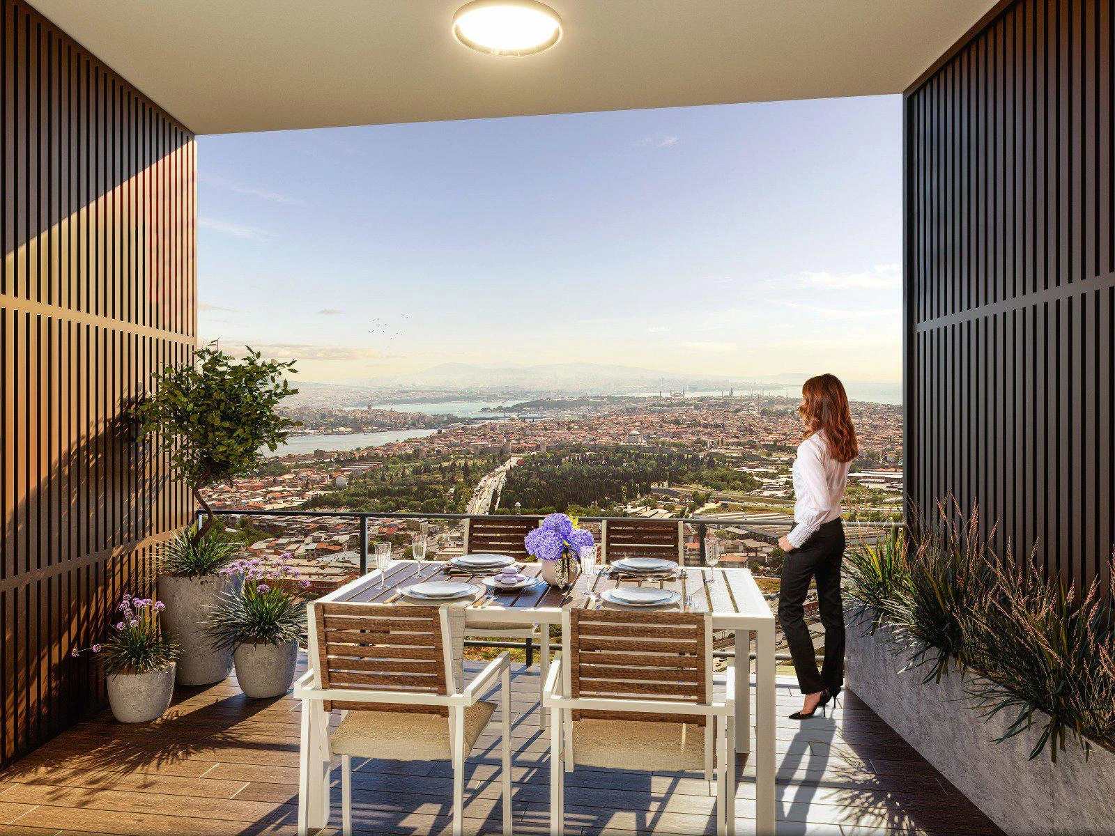 Квартиры с живописным видом в резиденции с ресторанами и кинотеатром, в центре Стамбула, Турция