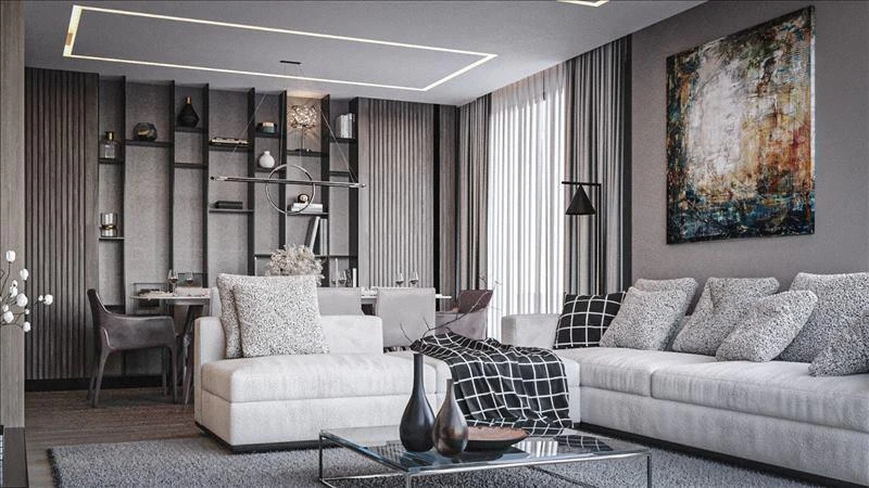 Резиденция с зеленой зоной и парковкой рядом с автомагистралями, Стамбул, Турция