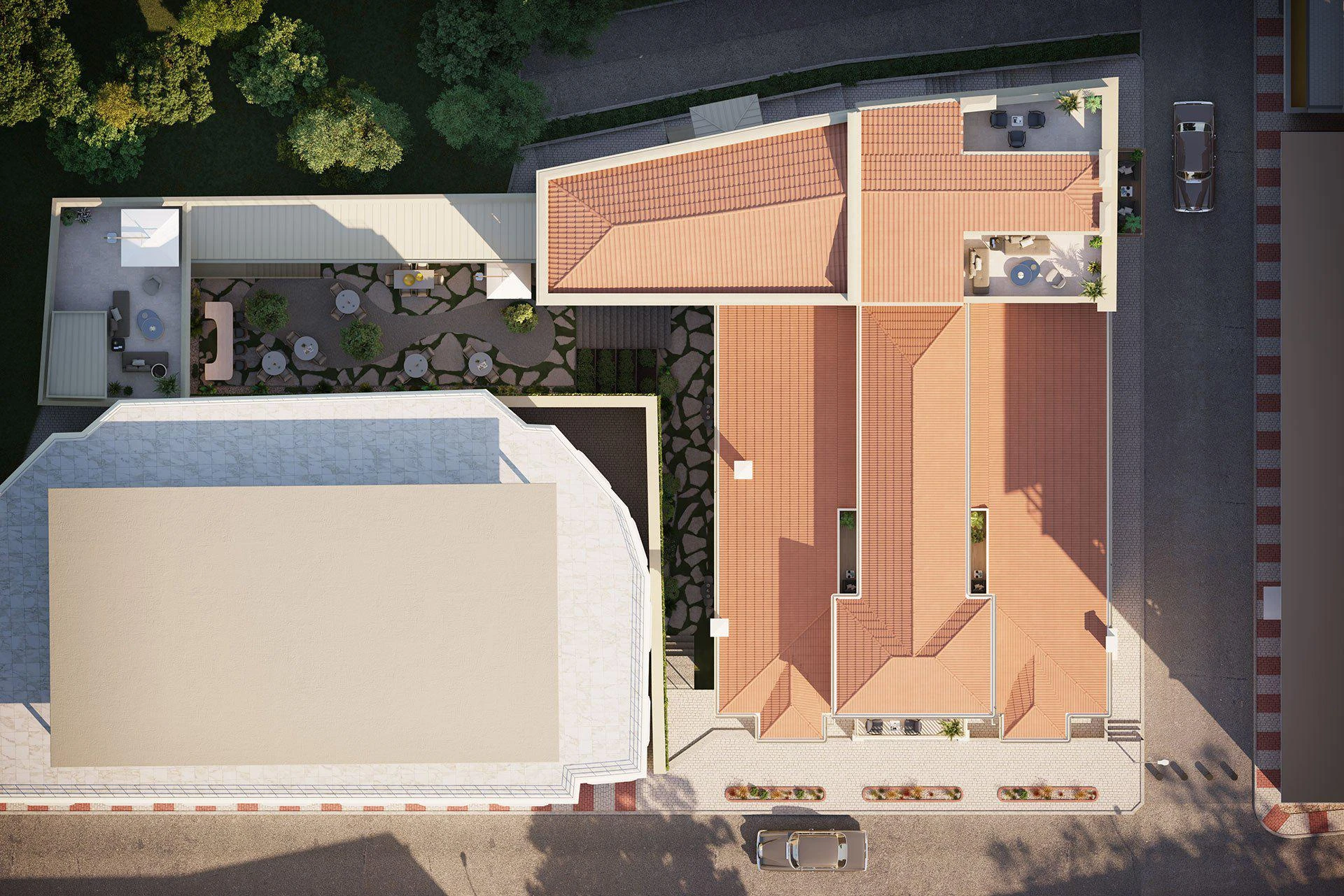 Жилой комплекс с внутренним двориком, в исторической части города, Бейоглу, Стамбул, Турция