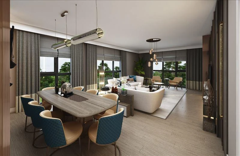 Новая резиденция с бассейнами и садами рядом с автомагистралью и станцией метро, Стамбул, Турция