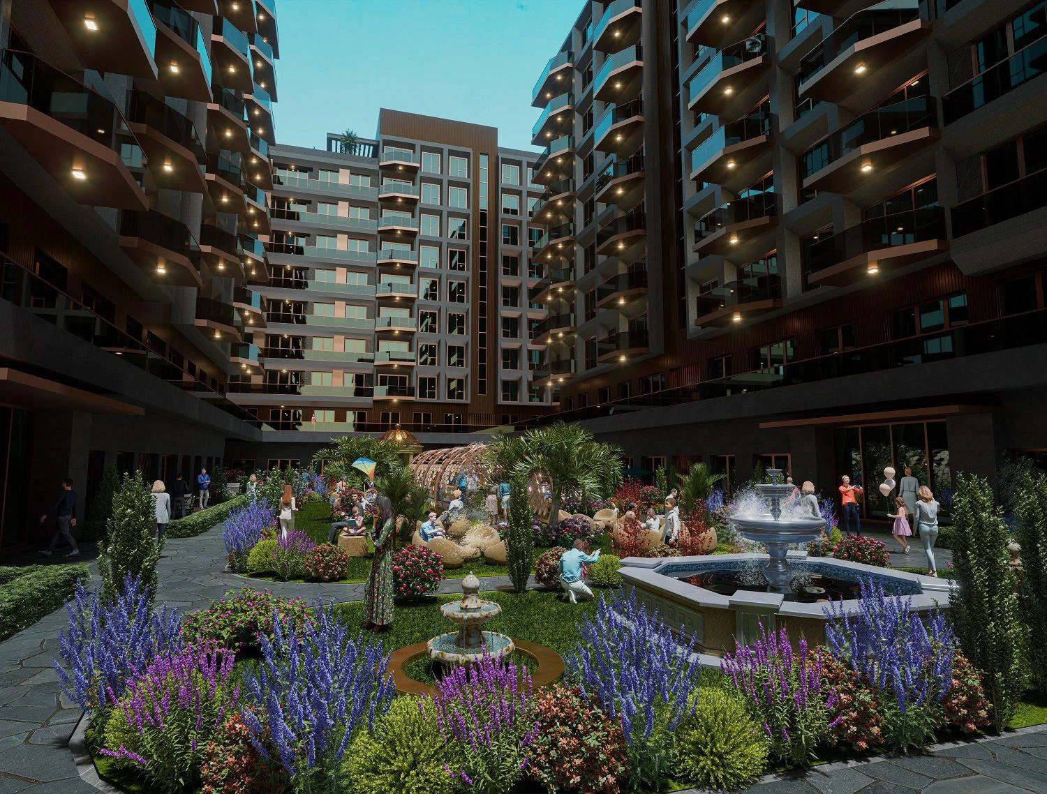 Резиденция с бассейном, садом и фитнес-центром, Стамбул, Турция