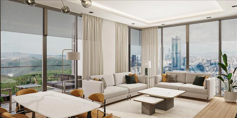 Новая резиденция с бассейном и зелеными зонами рядом с лесом, Стамбул, Турция