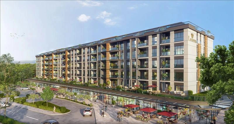 Новая резиденция с бассейнами рядом с аэропортом и автомагистралью, Стамбул, Турция