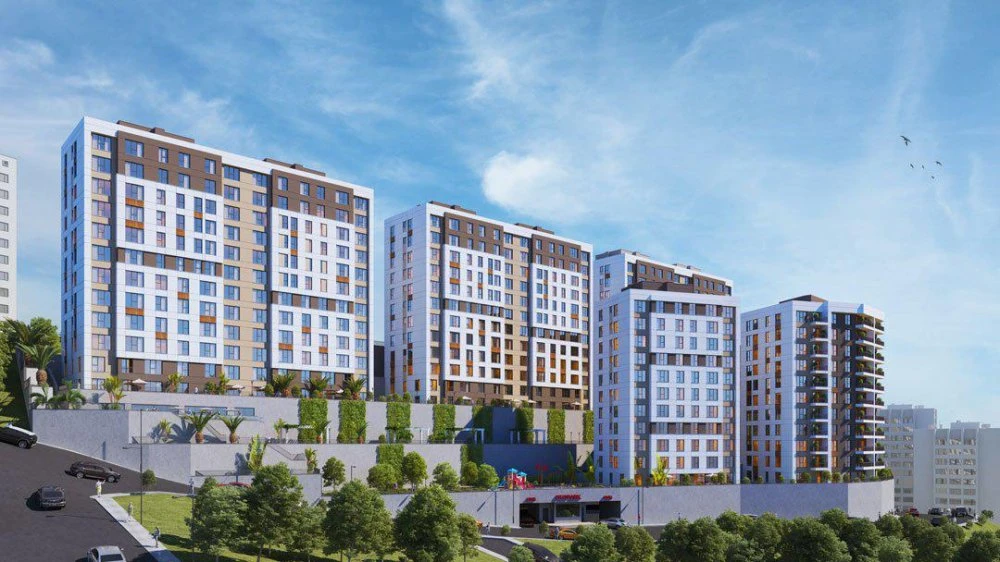 Новая резиденция Yeni Eyüp Evleri с бассейнами и зелеными зонами в историческом районе, Стамбул, Турция