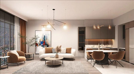 Новая резиденция с бассейном и зеленой зоной в спокойном зеленом районе, Стамбул, Турция