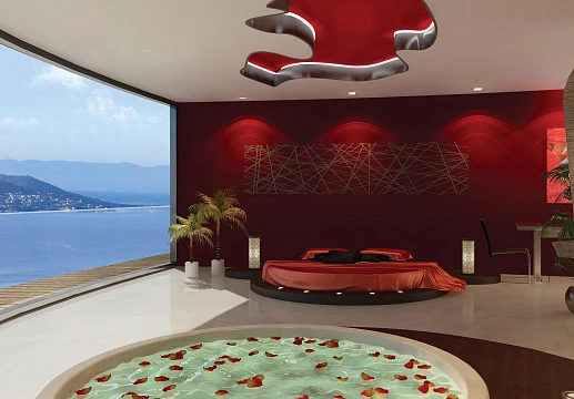 Апартаменты с террасами в высотной резиденции с бассейном и панорамным видом, рядом со станцией метро, Стамбул, Турция