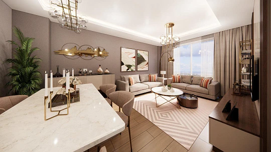 Новая элитная резиденция с бассейном, зеленой зоной и спортивными площадками в центральном районе Стамбула, Турция